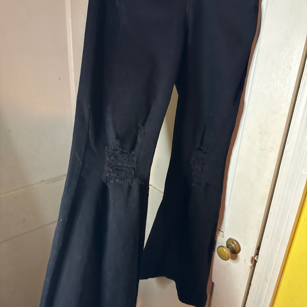 Almost Famous Black Wide Flare Jeans